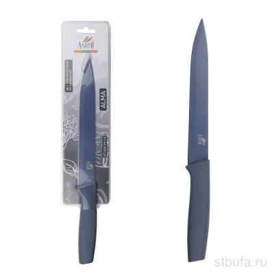 Нож кухонный 20,0*3,0см поварской с пласт. ручкой soft-touch [ALMA]								
