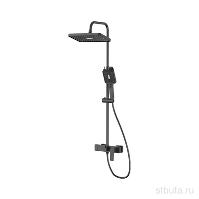 Душевая система, тропический душ, латунь VALFEX Antlia Black (4)