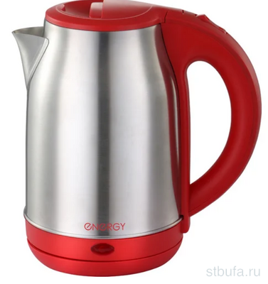 Чайник ENERGY E-201 1,8л  диск, сталь, красный  (12)