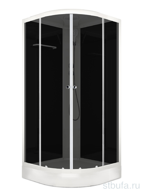Душ кабина D-S Delight SLIM 110 3 МЕСТА, низкий поддон,черн стенки,стекло тониров,100*100*218см