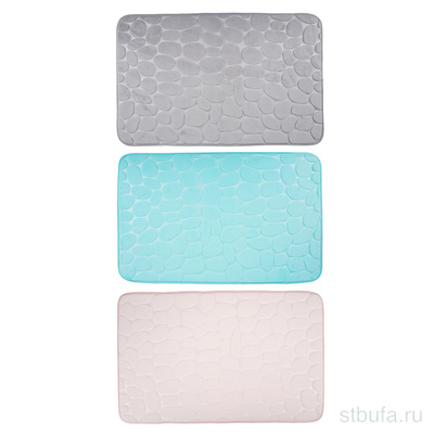 Коврик для ванной флис, 50x80см,  Камешки  3 цвета VETTA
