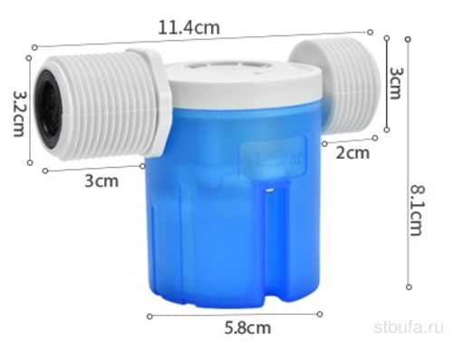 Клапан поплавковый горизонтальный ProfSan 1 PSM-KB1H1 (1/100)