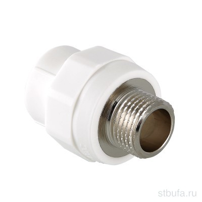 Соединитель полипропиленовый с переходом на нар.р. 20х3/4 VALTEC