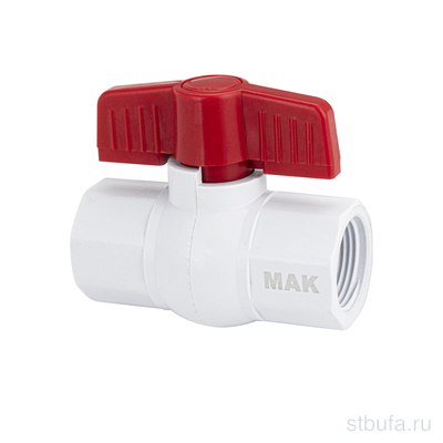 Кран шаровой МАК 472 3/4  м/м ручка-бабочка полипропиленовый из ABS - пластика (150)