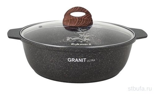 Кастрюля-жаровня 3,0л GRANIT ULTRA со стекл кр,КУКМАРА														