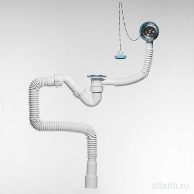 Сифон для ванны S-обр. 1 1/2-40 с гофр. трубой 40*40х50 (1450 мм) SB01145 ИНКОПЛАСТ