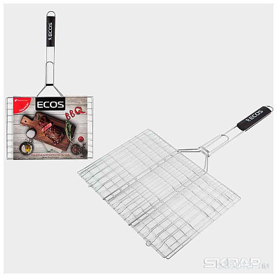 Решетка для барбекю ECOS RD-104C (6 секций, р.35*25*1,5см, длина 60см), хром