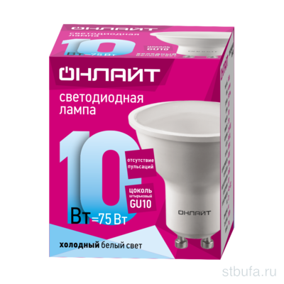 Лампа светодиод. ОНЛАЙТ 90034 OLL-PAR16-10-230-4K-GU10