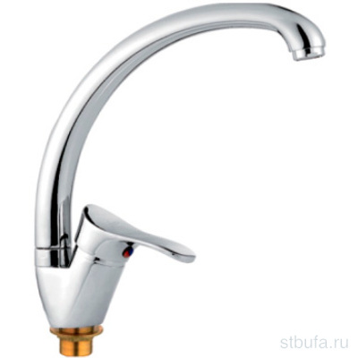 Смеситель для кухни LEDEME L5914 с гайкой, латунь, хром (1/10)