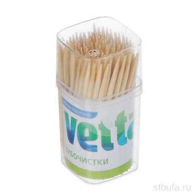 Зубочистки 150 шт, бамбук, пластик.упак.  VETTА (12)