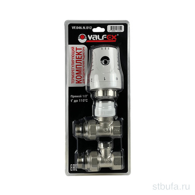 Комплект терморегулирующего оборудования для радиатора прямой 1/2  VALFEX (40) К