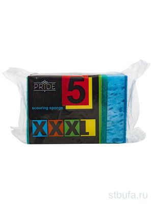 Губка для посуды XXXL 5шт Прайд /30