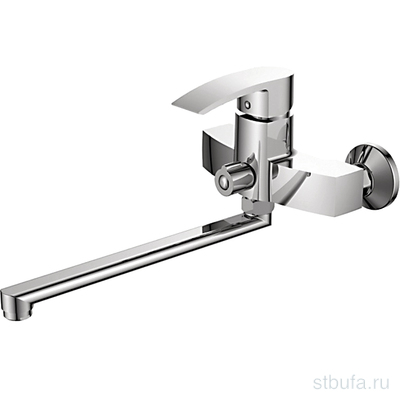 Смеситель для ванны LEDEME L2243 излив: L30F (300 мм), цинк, хром (1/10)