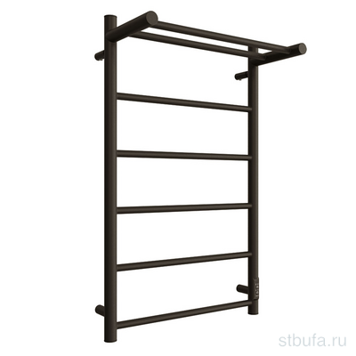 Полотенцесушитель электрический Гарда, 80/50, черный, с полкой VALFEX