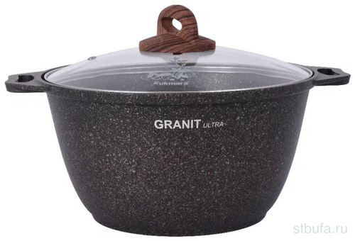 Кастрюля 2,0л со стекл крышкой , арт. кго22а GRANIT ULTRA (original) КУКМАРА