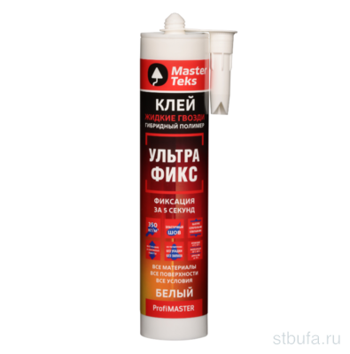 Клей гибридный MasterTeks PM жг 350 кг/м2 ультрафикс белый (ТУРЦИЯ) (12)