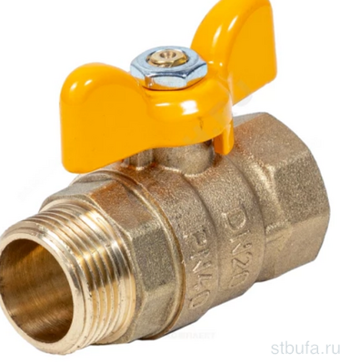 Кран шар лат газ Серия 59 Ду15 Ру40 г/ш  баб Dist 821Б Россия