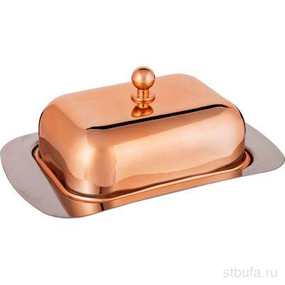 Масленка agness  rosso  с металл. крышкой 19*12*7 см 