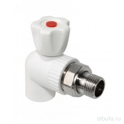 ППРС Кран шаровой радиаторный угловой НР （СТАЛЬ）25*3/4 TiM