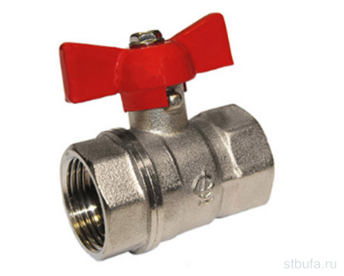Кран шаровой 3/4  г/г бабочка Стандарт НИКЕЛЬ 230 DN20 PN40 ГАЛЛОП (50) 