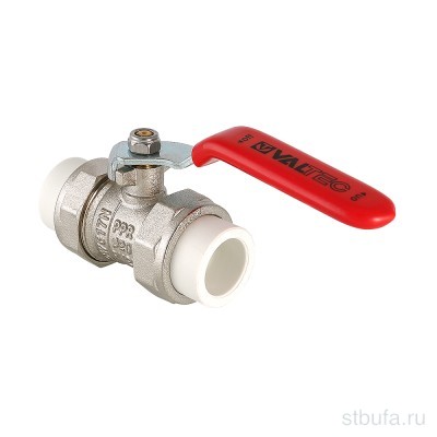 Кран латунный с PPR муфтами 20мм VALTEC