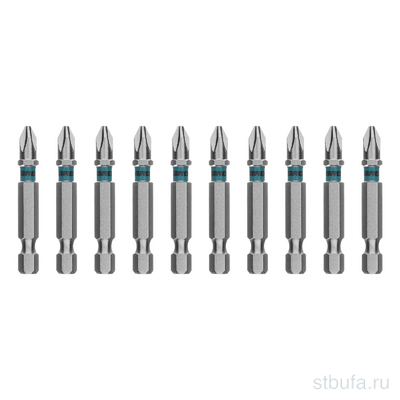 Набор бит PH2х50мм, сталь S2, шестигр., отрывн., 10 шт.// Gross