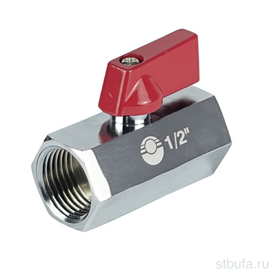 Кран шар. MINI VALFEX ВР1/2 хВР1/2  НИКЕЛИРОВАННЫЙ (200/40) К