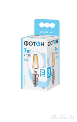 Лампа светодиодная ФОТОН LED FL P45 7W E14 4000K