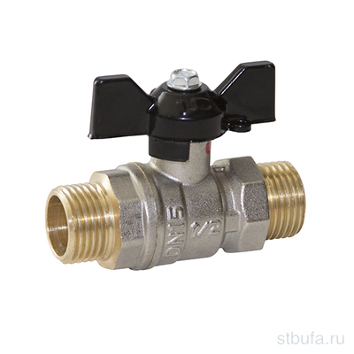 Кран шар. 1/2'' нар/нар бабочка DN15 PN40 LD PRIDE (20)