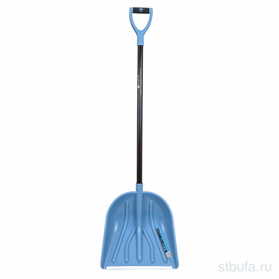 Лопата пластиковая снеговая  465x410x100x1400, КУПЕЦ ПРО МАКС стеклопластиковый черенок (в сборе)  ЦИКЛ (5)