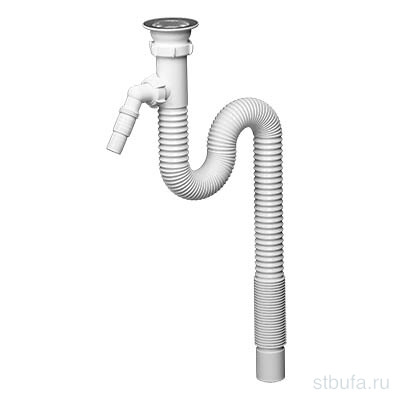 Гофросифон 1 1/2 *40/50 удлиненный c носиком F313 Акватер/Сандесант (1200мм) (50)