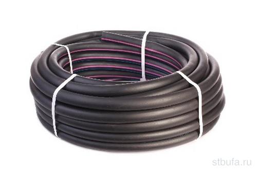 Шланг армированный ТЭП GARNET COLOR 18х24мм 3/4 черный с полосой 25м 