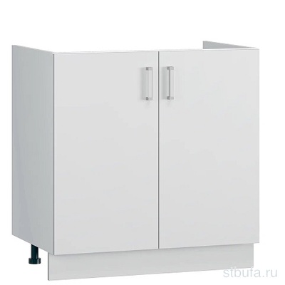 Шкаф кухонный НИЖНИЙ ПОД МОЙКУ-80-2дв. Париж БЕЛЫЙ 800х520х820 (БЕЗ СТОЛЕШНИЦЫ) 