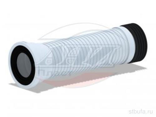 Удлинитель гибкий для унитаза диаметр110мм c пластиковой спиралью 180мм-440мм Ani K518 (12)