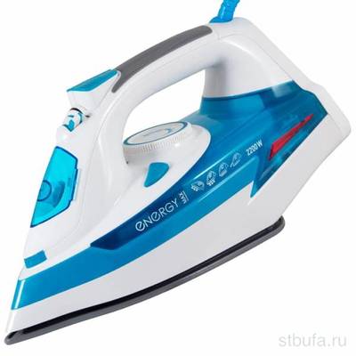 Утюг ENERGY EN-338 2200Вт пар, пар.удар, верт. пар, спрей, самоочистка, керам. подошва (10)