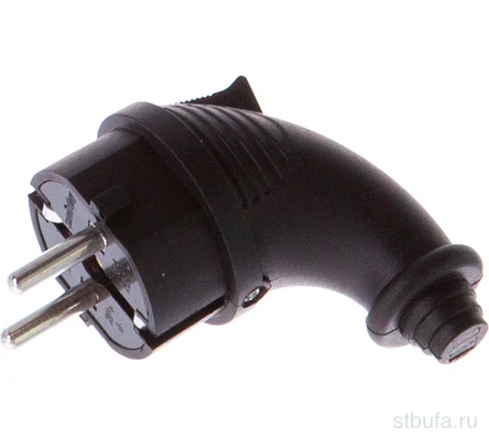 Вилка угловая каучук 2Р+РЕ 16А 230V IP44 DYNEL (26)