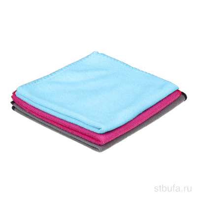 Салфетка из микрофибры универсальная, 30х30см, 160г/кв.м. 3 цвета VETTA