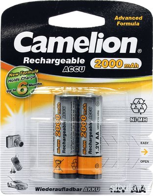 Аккумулятор Camelion R06 (AA)-2000mAh Ni-Mh блистер из 2шт