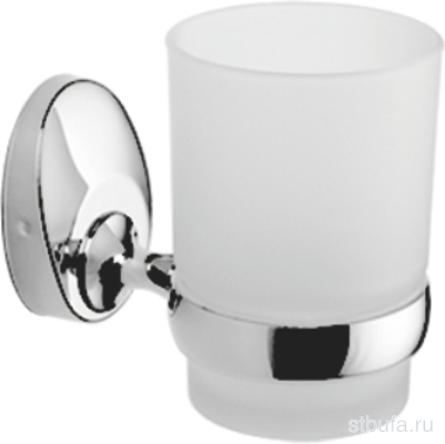 Стакан одинарный настенный (стекло) LEDEME L3306, хром (1)