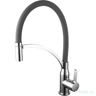 Смеситель FRAP кухня F4552 гибкий излив, латунь/силумин, хром, керамич картр. 35mm (10)