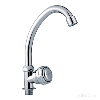 Смеситель для кухни  Моно  LEDEME L4195 с гайкой, цинк, хром (1/30)