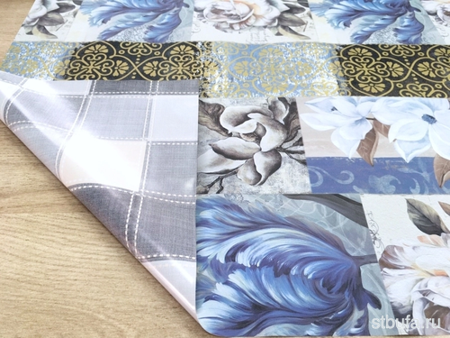 Клеенка столовая двухсторонняя Double Print 0,2*1,37*20м, ПВХ  мод. ST5466-1/ST5074-5								