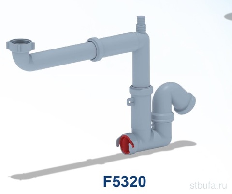 Сифон АНИ 1 1/2 * 40 смещенный отвод, без выпуска F5320 (25)