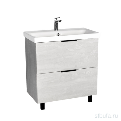 Умывальник MODUO 80 + Тумба  Берлин  MODUO 80 2 ящика цемент 441х766х820 VIANT