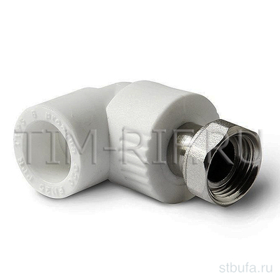 ППРС Уголок комбинированный с накидной гайкой 25*1 г TIM (10/60)