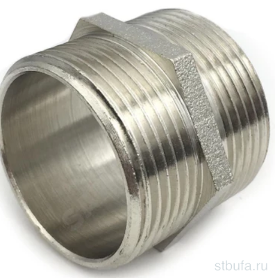 Ниппель 1'' наруж ЛАТ/НИКЕЛЬ Ду25 SantechSystems (10)