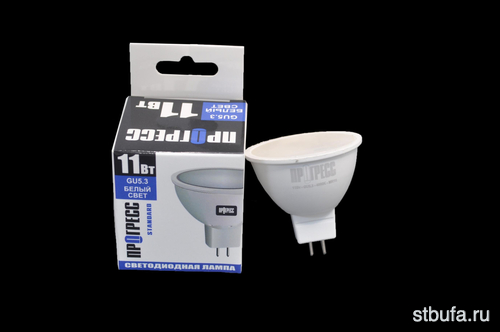 Лампа светод. ПРОГРЕСС StandartMR16 11W GU5.3 4000К(10/100