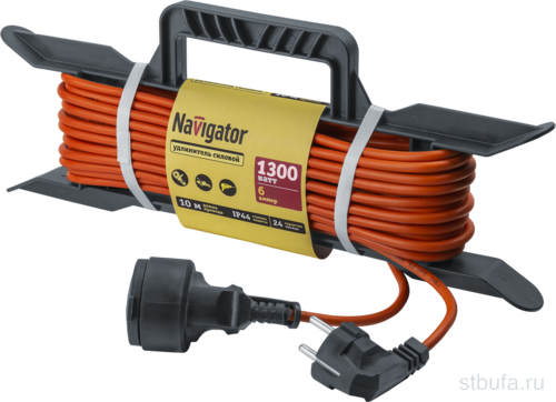 Удлинитель Navigator 93 926 NPE-F-10-E-3x0.75 на рамке c/з 10м (Россия)