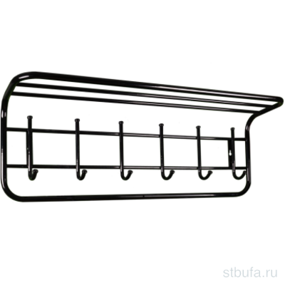 Вешалка с полкой 80 см черная, Соликамск 