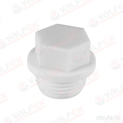 ППРС (полипропилен) Заглушка D20-1/2 резьбовая, Valfex (250/1000)